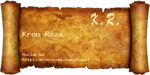 Kron Róza névjegykártya
