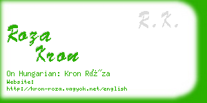 roza kron business card
